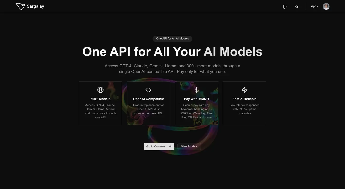Screenshot of Sargalay — LLM API Gateway